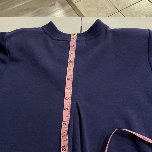 Vintage Liz Claiborne Wool Blend Dress Button Up Blue Sweater Back Pleat… - Picture 12 of 15